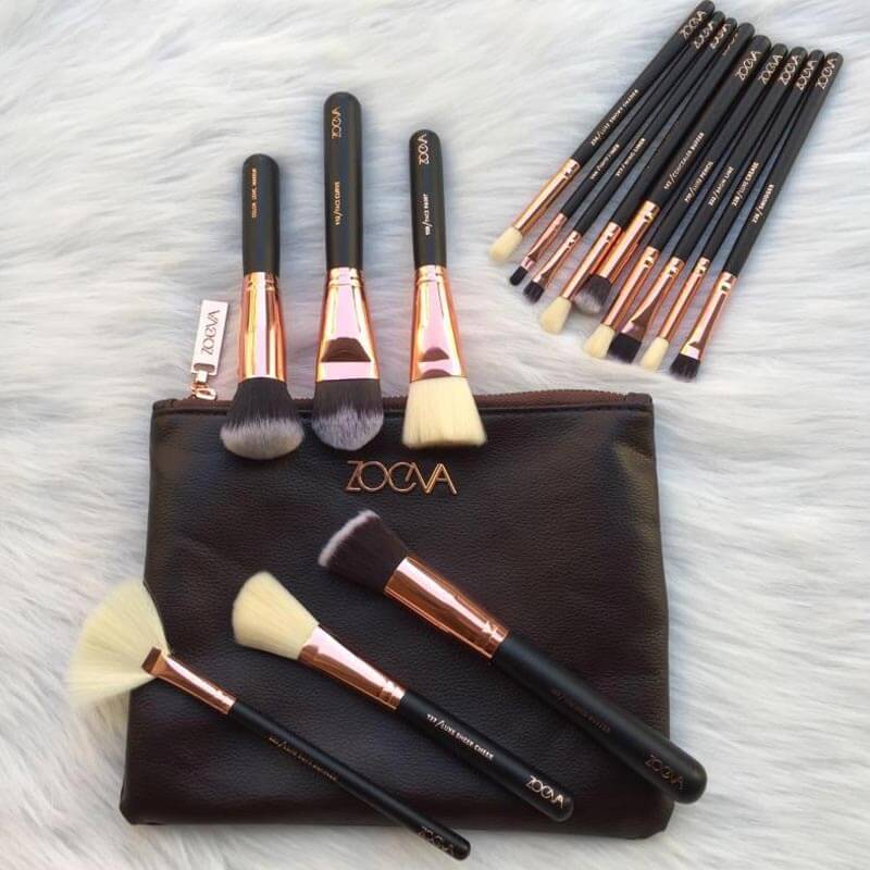 Zoeva 15 Pieces top Makeup Professional Brush Set With Case Elegant Soft Face Eyes